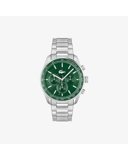 Lacoste Green Boston Stainless Steel Chronograph Watch for men