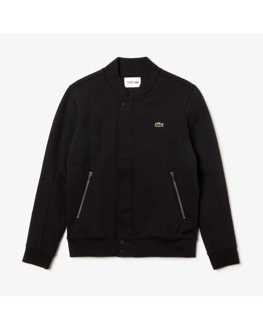 lacoste quilted bomber jacket
