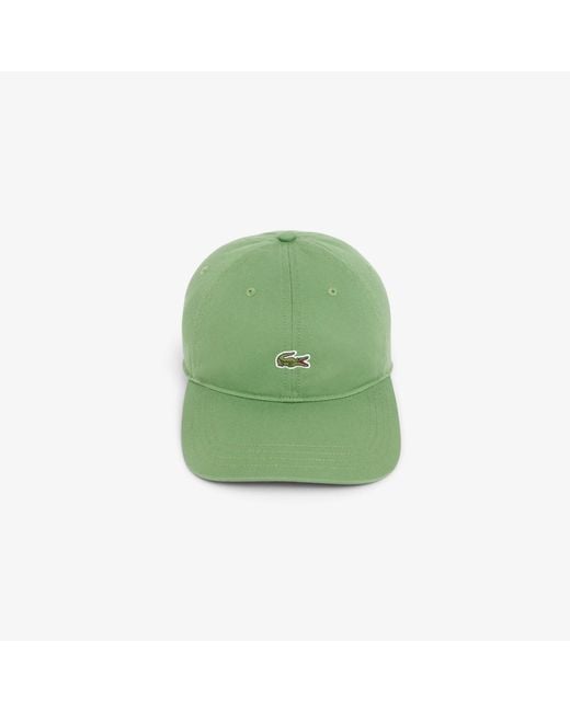 Lacoste Green Cotton Twill Cap
