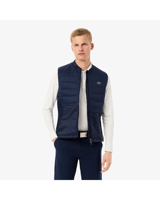 Lacoste Blue Sport Quilted Vest for men