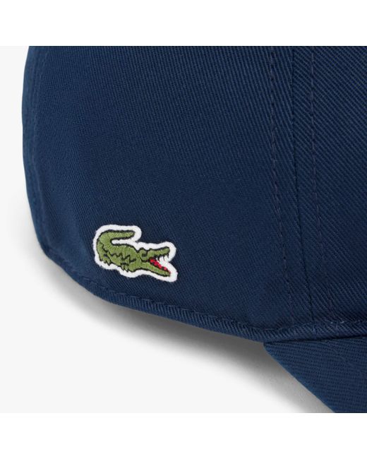 Lacoste Blue Cotton Twill Cap