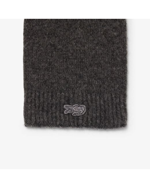 Lacoste Black Wool Jersey Gloves