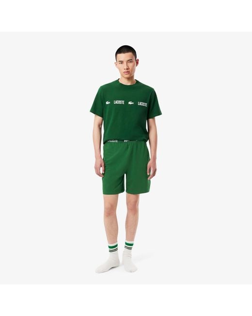 Lacoste Men's Green Soft Cotton Pajama Shorts