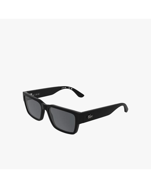 Lacoste Black L.12.12 Rectangle Glasses for men