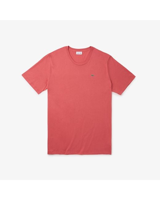 Lacoste Red Tall Fit Pima Cotton Jersey T-Shirt for men
