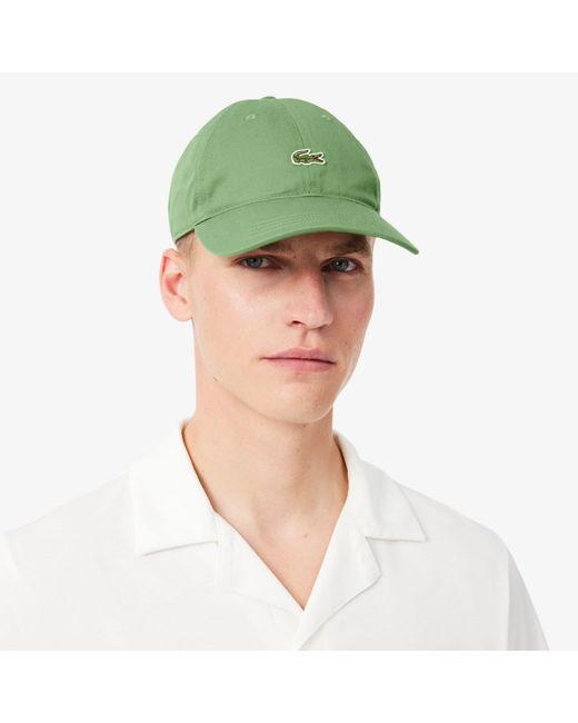 Lacoste Green Cotton Twill Cap