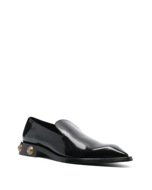 Balmain Mocassin 7-boutons-cuir Glace in Black for Men | Lyst