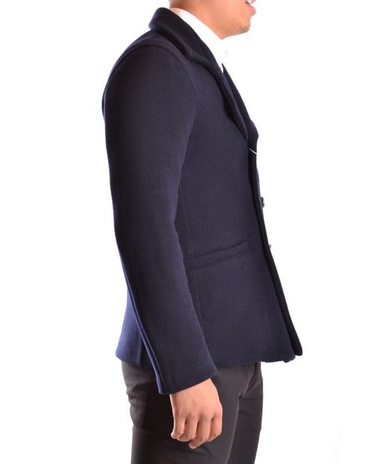 Giorgio Armani Armani Collezioni Coats Color: Navy Material: 78% Wool 22%  Polyamid in Blue for Men | Lyst UK
