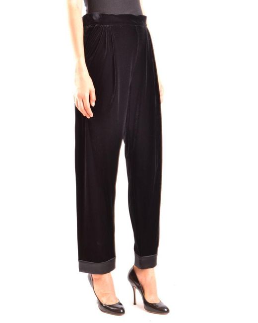 Giorgio Armani Elastane Blend Trouser Pants – Black | Lyst
