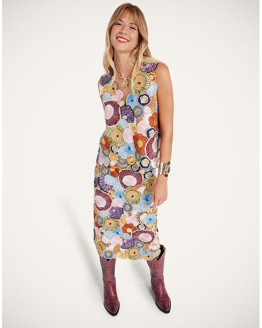 LaDoubleJ Multicolor V-Neck Scala Top