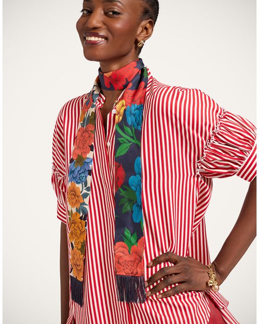 LaDoubleJ Red Skinny Scarf