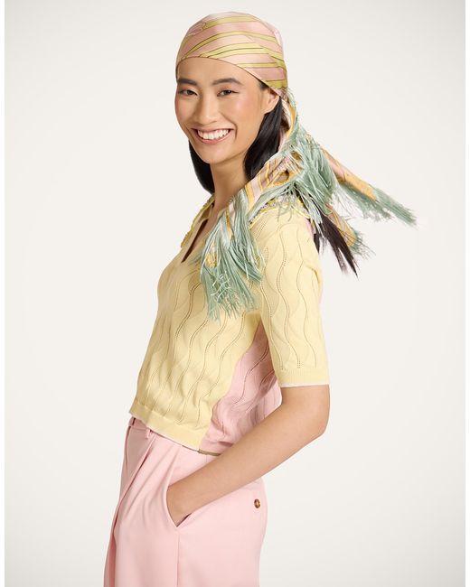 LaDoubleJ Multicolor Reversible Fringe Foulard 90