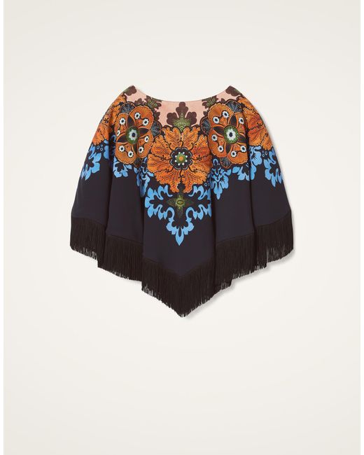 LaDoubleJ Red Reversible Mini Poncho