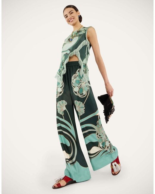 LaDoubleJ Green Palazzo Pants
