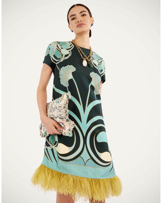 LaDoubleJ Green Mini Swing Dress