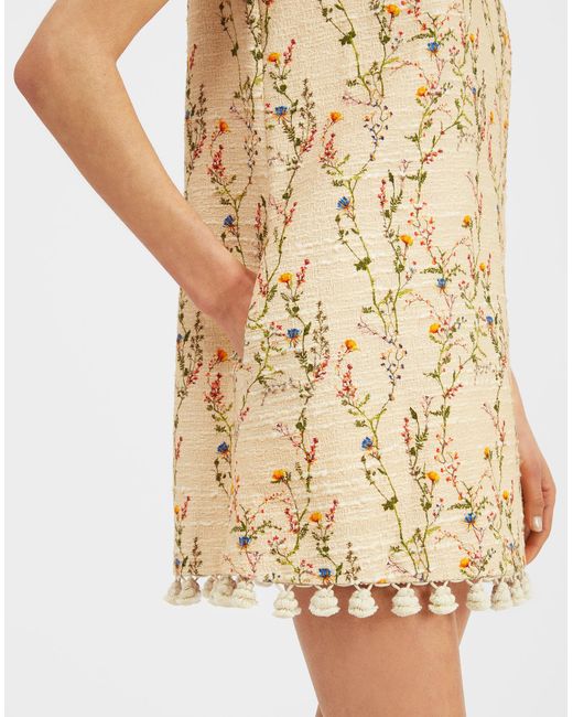 LaDoubleJ Natural Mini Swing Dress Embroidered