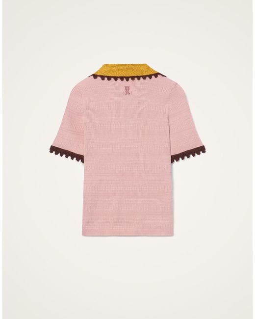 LaDoubleJ Multicolor Picket Polo Top