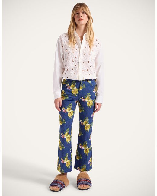 LaDoubleJ Blue The Cropped Flare Jean