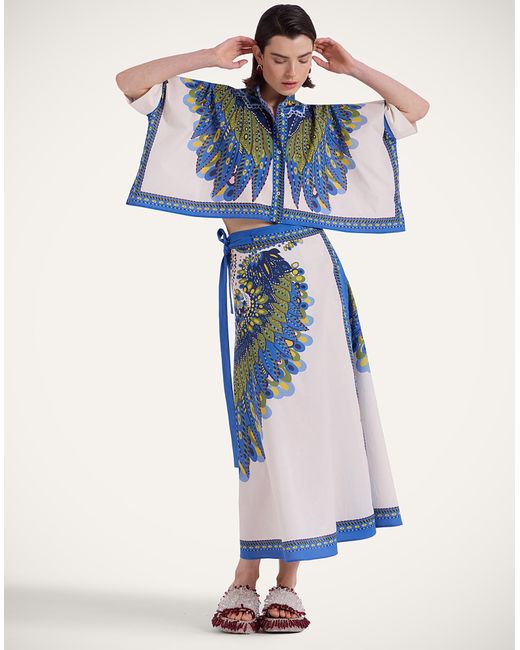 LaDoubleJ Blue Sarong Skirt