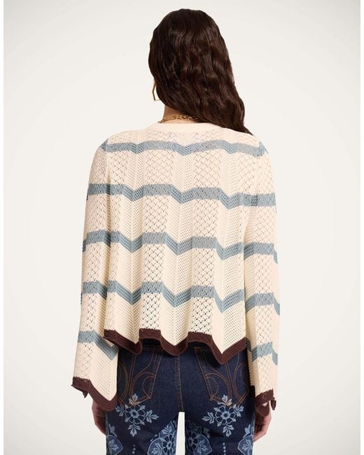 LaDoubleJ Natural Chevron Crop Sweater
