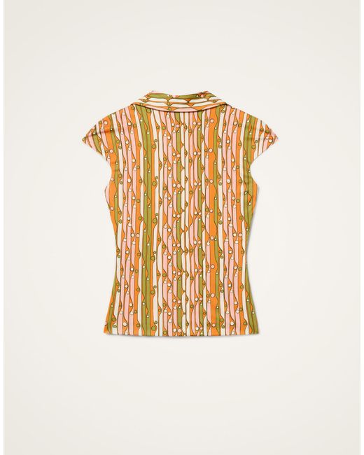 LaDoubleJ Multicolor Sleeveless Stretch Polo