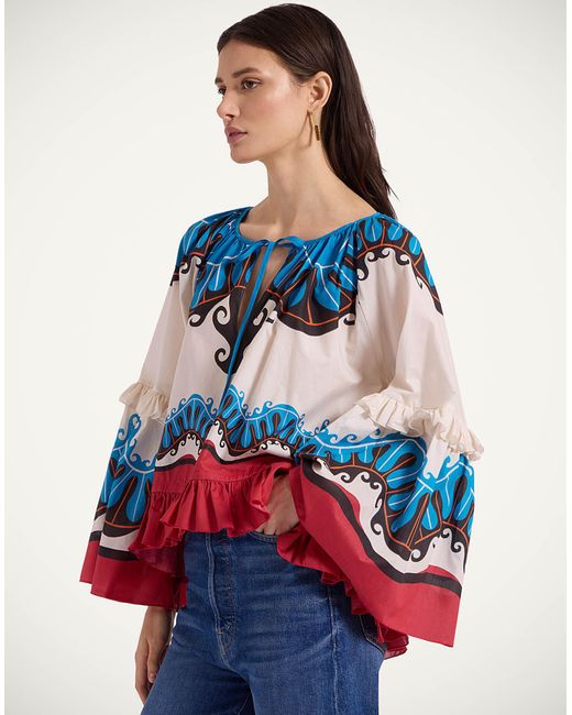 LaDoubleJ Blue Boho Blouse