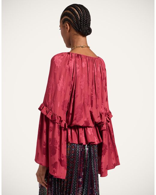 LaDoubleJ Red Boho Blouse