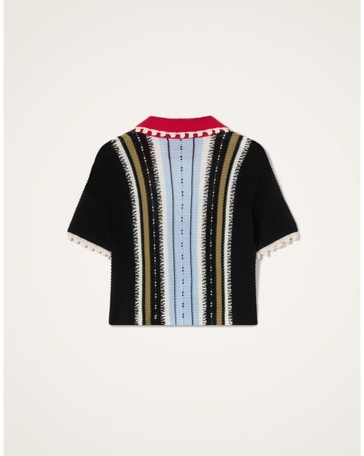 LaDoubleJ Black Bowling Polo