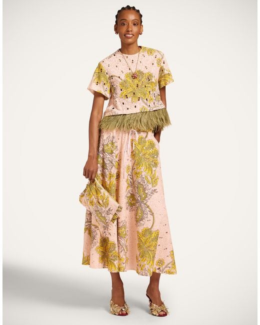 LaDoubleJ Metallic Drawstring Skirt