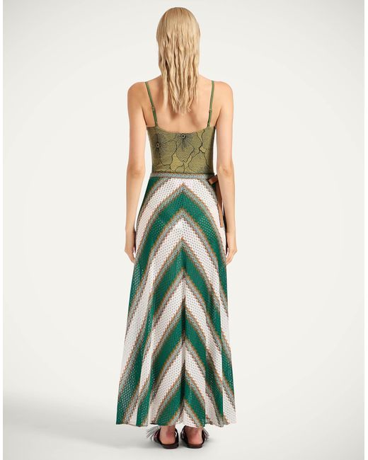 LaDoubleJ Green Sarong Skirt