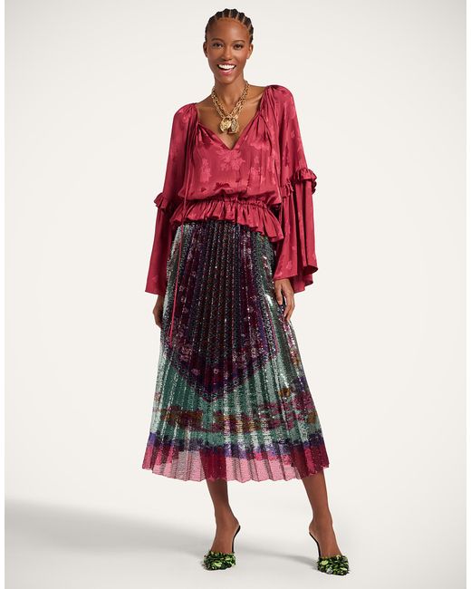 LaDoubleJ Red Boho Blouse