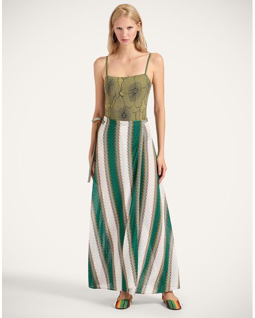 LaDoubleJ Green Sarong Skirt