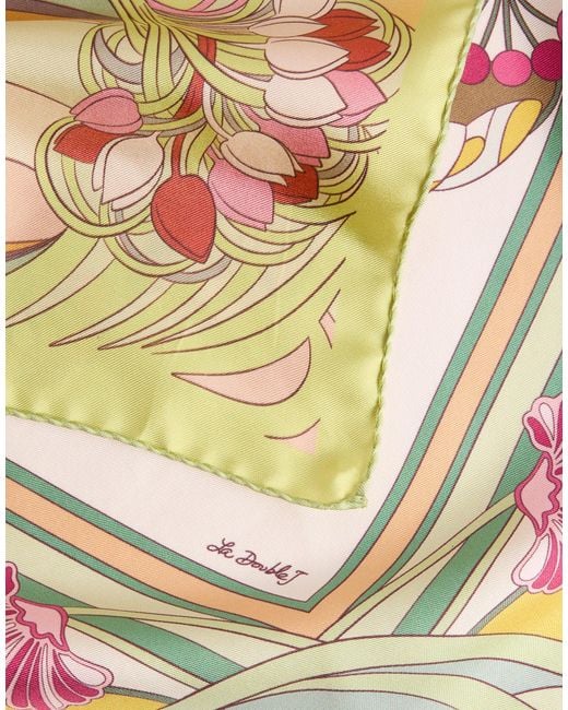 LaDoubleJ Multicolor Reversible Foulard 90