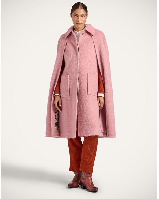 LaDoubleJ Pink Milano Cape Coat
