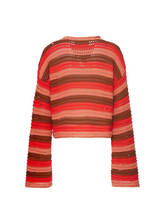LaDoubleJ Red Crop Sweater