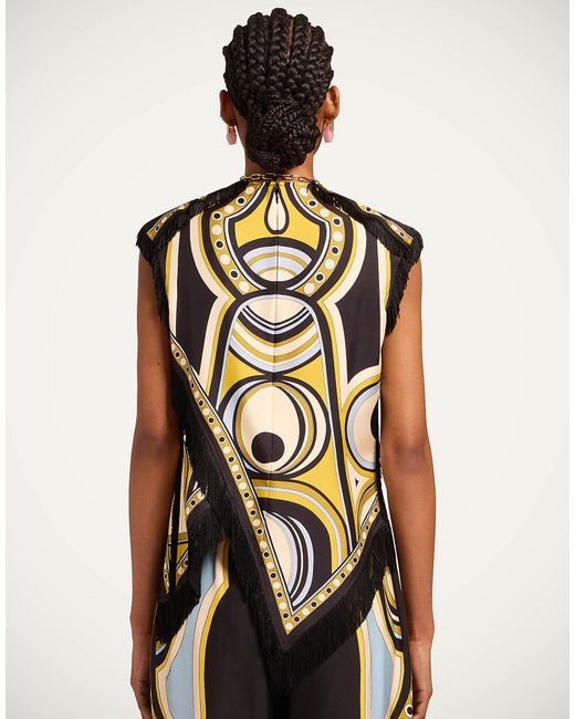 LaDoubleJ Multicolor Scarf Top
