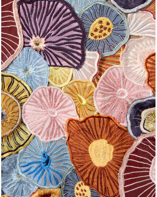 LaDoubleJ Multicolor V-Neck Scala Top