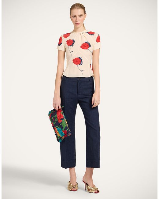 LaDoubleJ Red Chignon Top