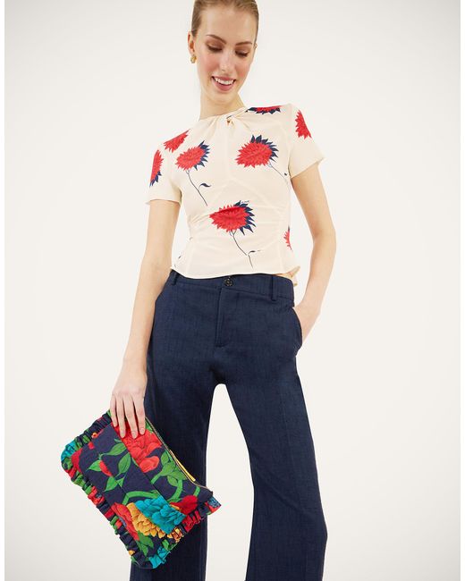 LaDoubleJ Red Chignon Top