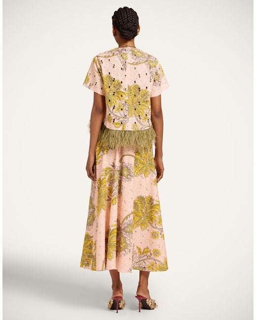 LaDoubleJ Metallic Drawstring Skirt
