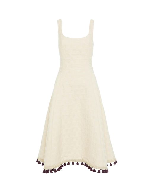 LaDoubleJ Natural Sophia Dress Embroidered