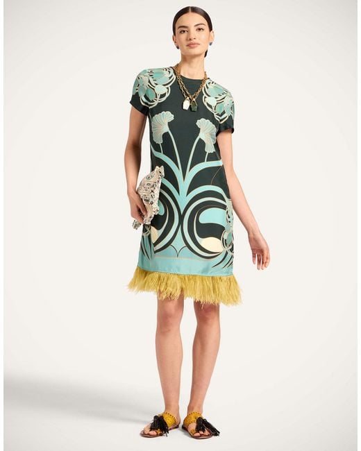 LaDoubleJ Green Mini Swing Dress