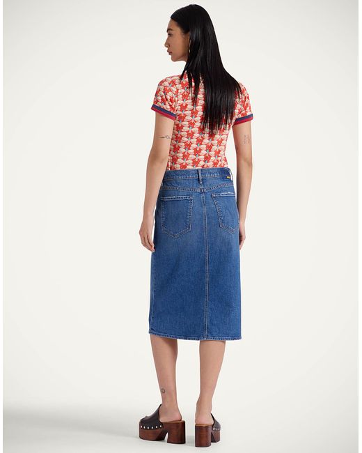 LaDoubleJ Blue The Button Front Vagabond Midi Skirt