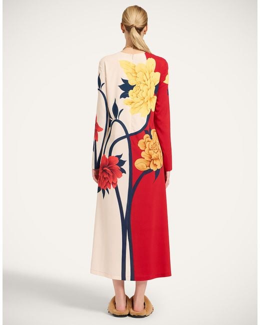 LaDoubleJ Red Long Sleeve Swing Dress