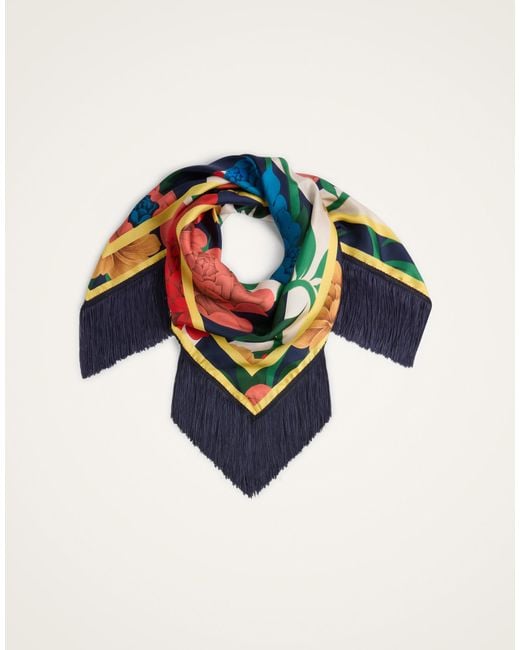 LaDoubleJ White Reversible Fringe Foulard 90