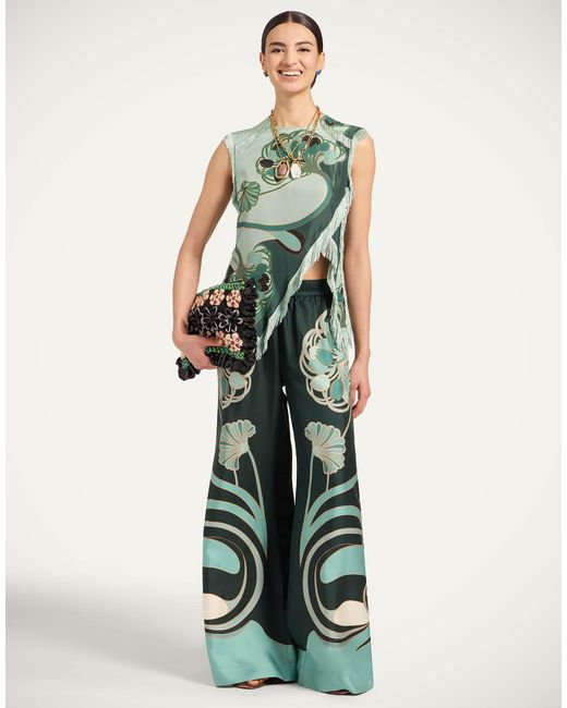 LaDoubleJ Green Scarf Top