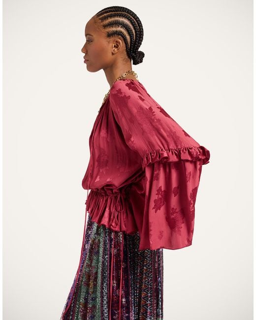 LaDoubleJ Red Boho Blouse