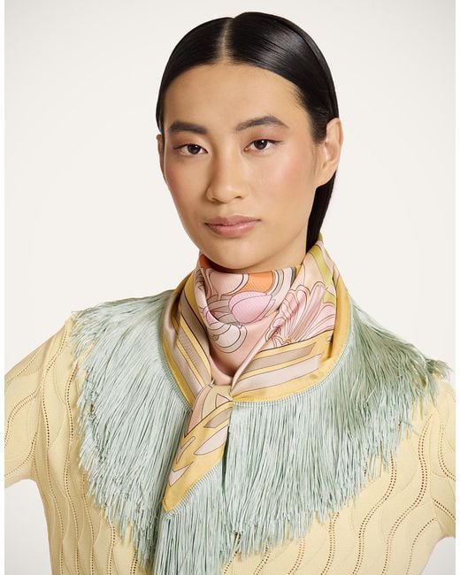 LaDoubleJ Multicolor Reversible Fringe Foulard 90