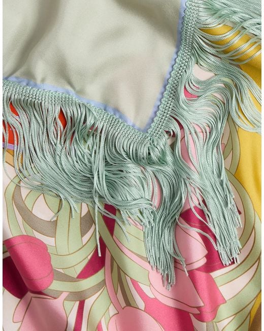 LaDoubleJ Multicolor Reversible Fringe Foulard 90