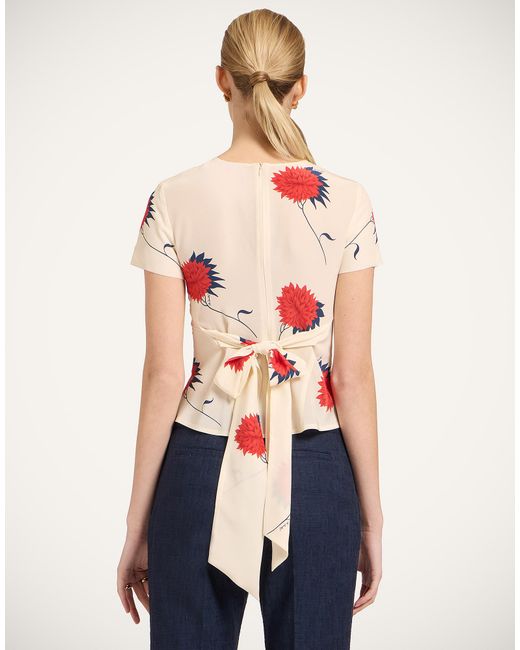 LaDoubleJ Red Chignon Top